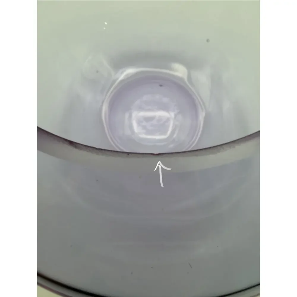 Alexandrite Neodymium Floating Rose Bowl Vase 5” Beveled Rim Art Glass